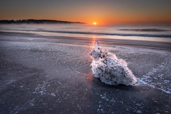 Ice Chunk at Sunrise