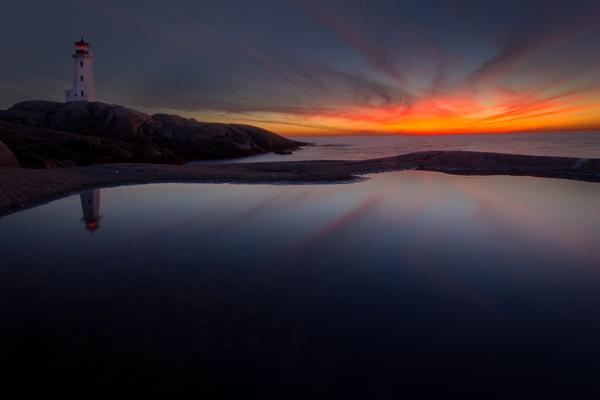 Peggy's Cove Lighthouse Reflection